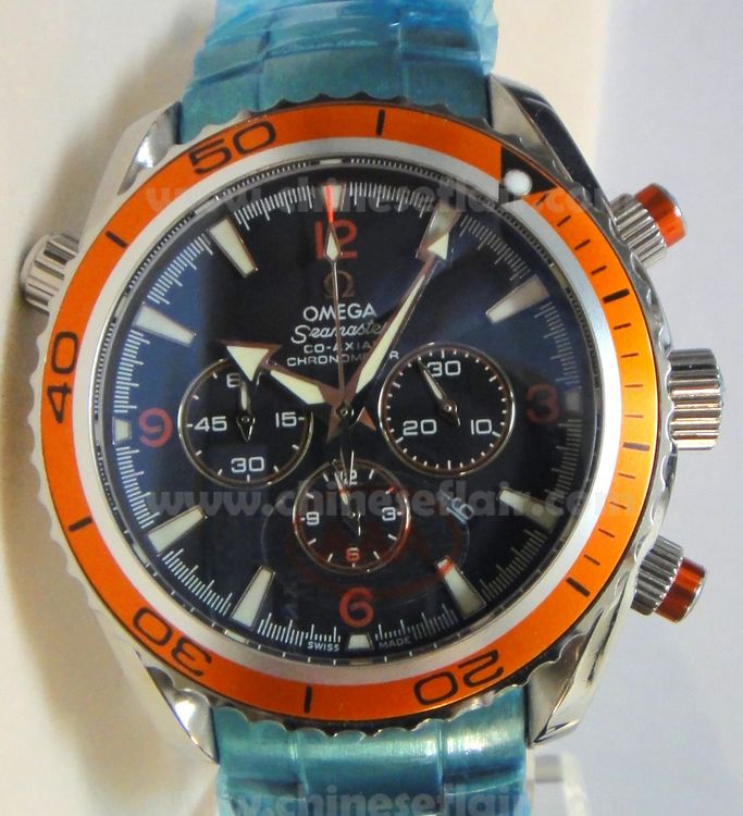 Omega Seamaster Orange Bezel Chronograph Watch